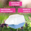 Ferplast Lettiera Gatto Chiusa, Toilette per Gatti Coperta, utilizzabile anche in Esterno, a Prova di Pioggia, 43,5 x 73,5 x h 41 cm, COSMIC OUTDOOR Lettiera Gatto Grande, Nero - 4