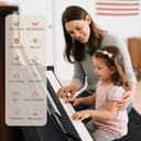 MUSTAR Digital Piano 88 Weighted Keys for Beginners, Full-Size 88 Key Piano Keyboard Semi Weighted, Electric Piano Keyboard 88 Keys with 3 Pedals, USB/MIDI, Wireless Connection (Black) - 5