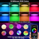 Plafoniera LED Soffitto Lampadario RGB Rotonda Dimmerabile, 24W 2400LM Colore Plafoniere Compatibile con Alexa, Controllo APP, Impermeabile IP44 Lampada per Bagno Camere da letto, Soggiorni, Cucina - 4