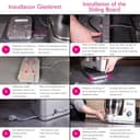 Kenny Professional 3 in 1 Profi-Gleitbrett "Raumgleiter" kompatibel mit KENWOOD Küchenmaschinen Cooking Chef Modellen inkl. Beleuchtung und Kabelstaufach (schwarz) - 7