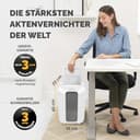 Fellowes Aktenvernichter 11 Blatt (P4), Papierschredder mit Partikelschnitt für Homeoffice und Büro, Powershred LX70, Schredder mit 18L Papierkorb und Sicherheitssperre, 4x40mm Cross-Cut Datenschutz - 7