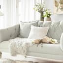 Loberon Kissenhülle Fianna, mit nostalgischen Spitzen verziert, historischer Look, Kissenbezug, Wohntextilien, Wohn-Accessoires, Viskose, Baumwolle, weiß - 3