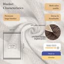 LYHome Cashmere Blanket with Merino - Wool Throw, Sofa Bed and Couch Large Bedspread, Extra Soft Warm Throws for Sofas Chairs, Single Double Size Picnic Blankets (55x79 in | 140x200 cm, Beige Stripes) - 2