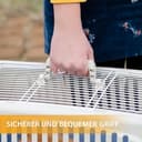 Ferplast Transportbox Katze, Hundetransportbox kleine Hunde und Katzen bis 8 kg, Dach zu öffnen, mit Kissen und Napf, Lüftungsschlitze, 37x58xH 32cm, Transportbehälter Atlas 20 Open - 5