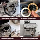 2 Pcs Anillos de Sellado Compatibles con Sage The Barista Express, Juntas Tóricas de Silicona de Repuesto para BES875UK SES875BKS SES875 SES875BTR2GUK1 Máquinas de Café Espresso - 4