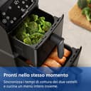Philips Airfryer Serie 4000, Friggitrice ad Aria Doppio cestello Verticale da 10L, Tecnologia RapidAir, Funzione Sync, Rivestimento in ceramica no PFAS, Finestre, 45% più piccola (NA460/00) - 7
