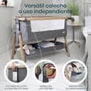 Tutti Bambini CoZee® Moisés y Cuna Colecho Bebe 2 en 1 - Minicuna Colecho de Plegado Rápido - Colchón Transpirable 6 Alturas Incluido - Ventana Malla Transpirable - 0-6 Meses (Roble y Carbón) - 3