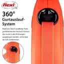 flexi® Xtreme L Gurt 8 m schwarz/orange, Roll-Leine für Hunde bis 55 kg - 4