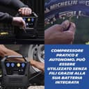 MICHELIN Compressore gonfiatore senza filo ricaricabile digitale portatile 6,9bar 100psi - 3