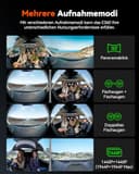 VANTRUE E360 Plus 3 Kanal 5.2K Panorama+1440P Dashcam mit Dual STARVIS 2 HDR Nachtsicht, 360° Puffer Parkmodus Dash Cam, Sprachgesteuerte Auto Kamera, APP, 1.54″ Touchscreen, Max. 1TB - 7