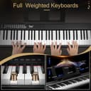 88 Key Folding Piano Keyboard, Semi-Weighted Digital Piano with Bluetooth MIDI, Electric Piano for Beginners, Carrying Case Included - 2
