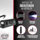 HEYNER® Digitaler Akku-Kompressor 6.000mAh I 10 bar Druck, LED & Display, Auto-Stopp, USB-C & 12V Ladefunktion, inkl. Adapter-Set & Tragebeutel - 4
