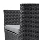 Keter Salemo Lounge Set, Set Mobili da Giardino in Rattan con Divano 2 Posti 2 Poltrone e Tavolino Porta Cuscini, Grafite - 8