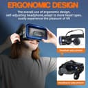 FIYAPOO Occhiali VR 3D con Cuffie, Bambini HD Visore Realtà Virtuale per Film e Giochi, Compatibile con Smartphone Android e iPhone da 4,7 a 7,2 Pollici, Regalo di Natale Perfetto per la Famiglia - 5