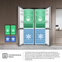 Hisense RB3K330SAIC - Frigorifero Combinato Total No Frost, Inox, 185x60cm, Classe C, 330L, Grande capacità, Ridotta profondità, Deep Freeze, Metal Tech Cooling, WiFi, Silenzioso, Motore Inverter - 8