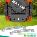 2 x Messerklingen kompatibel mit Stihl Mähroboter iMOW RMI 422 422P 422PC RMI422 P C– Ersatzmesser für Viking MI 422 – 420 Edelstahl Rasenmäherklingen, 197 mm, Silber - 2