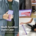 Aroepurt Case Compatible for Realme GT Neo6 Phone Case Cover [with Tempered Glass Screen Protector] Hybrid Case [Folding Support Magnetic] [Frosted anti-fingerprint] Purple - 2