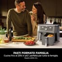 Ninja MAX Doppia Zona, Friggitrice ad aria digitale senza olio con doppio cestello, 6 in 1, 9,5 L, cestelli lavabili in lavastoviglie, antiaderenti, grigio piombo DZ400EU - 6