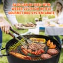 onlyfire Piastra in Ghisa per Weber Gourmet BBQ System, Piastra Reversibile per Weber 57 Kettle Grill, Spirit II 200/300 e Genesis II GS4 System, Inserto Piastra di Ricambio per Weber 64830 - 6