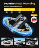 GKU 4K Dash Cam Front and Rear, 5GHz WiFi Dashcam with 64GB SD Card, Dual Car Camera Dash Cam with Parking Monitor, Night Vision, WDR, 170° Wide Angle, G-Sensor, Loop Recording, APP Control, Max 256GB - 6