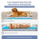 ELONEO orthopädisches Hundebett kleine Hunde - 76x51x17cm, Hundekorb mit Memory Foam, Hundematte wasserdicht und waschbar, Hundekissen, Hundematratze mit weicher Polsterung, Creme - 3