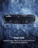 Lexar NM790 2TB SSD with Heatsink, M.2 2280 PCIe Gen4x4 NVMe 1.4 Internal SSD, Up to 7400MB/s Read, Up to 6500MB/s Write, Internal Solid State Drive for PS5, PC, Laptop, Gamers (LNM790X002T-RN9NG) - 4