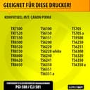 Supply Guy 580XXL 581XXL Druckerpatronen kompatibel mit Canon PGI-580 CLI-581 für Pixma TS705 TS705a TS6350 TS6350a TS6351a TS6300 TR8550 TS9550 TS6150 TS6250 TR8500 Multipack 10 Patronen 580 581 XXL - 2