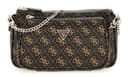 GUESS Noelle II Double Pouch Crossbody Bag Brown Logo - 1