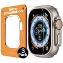 Uluck 3 Stück Panzerglas Kompatibel Apple Watch Ultra 3 (2025)/ Ultra 2/ Ultra 49mm, 3 Stück 9H Displayschutz mit Auto-Ausrichtungskit, Blasenfreie, Wasserdicht, Kratzfest - 1