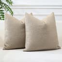 JOTOM 2er Set Boucle Kissenbezüge, Dekorative Weich Einfarbig Wurf Kissenbezug Moderne Kissenhüllen Sofakissen Dekokissen Zierkissenbezug für Wohnzimmer Schlafzimmer Deko (40x40cm, Kamel) - 7