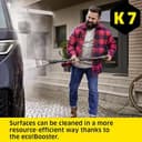Bundle of Kärcher K 7 Premium Smart Control Flex Pressure Washer, Pressure: max. 180 bar, Flow Rate: 550 l/h, Area: 60 m²/h, Water Filter, Weight: 17.8 kg + Kärcher Pressure Washer eco!Booster Jet 180 - 5