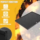 Cast Iron Grill Plate for Rösle Videro G4-S, Rösle Allflame Prime 4, Grill Pan Replacement Part for Enders Kansas Pro 4, Uniq 4 IK Cruster, Reversible Plate for Napoleon Rogue 525, Prestige 500, 45 x - 3