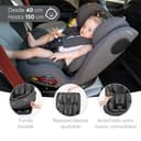 KikkaBoo Silla Coche Bebé Grupo 0 1 2 3 i-MOOVE 2, i-Size 40–150 cm con ISOFIX, 360° Giro, Reclinable, Reposacabezas Ajustable, Negro - 6