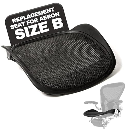 FOAMON Asiento de Repuesto para Herman Miller Classic Aeron tamaño B Mediano (Malla Negra)