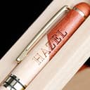 Penna a sfera in legno naturale fatta,Personalizzabile,Incisione a Mano,set di penne regalo elegante,per:Laurea, Compleanno, Anniversario. - 6