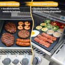 Cast Iron Grill Plate for Rösle Videro G4-S, Rösle Allflame Prime 4, Grill Pan Replacement Part for Enders Kansas Pro 4, Uniq 4 IK Cruster, Reversible Plate for Napoleon Rogue 525, Prestige 500, 45 x - 7