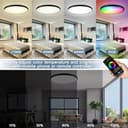 Plafoniera LED Soffitto Lampadario RGB Rotonda Dimmerabile, 24W 2400LM Colore Plafoniere Compatibile con Alexa, Controllo APP, Impermeabile IP44 Lampada per Bagno Camere da letto, Soggiorni, Cucina - 2