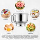 CHeflee Batidora Amasadora Profesional,2000W Amasadora Pan Repostería,6.2 L Bajo Ruido Robot de Cocina Multifunción,Gancho para Masa,Batidor Plano,Protección para Salpicaduras 6 Velocidades Batidora - 4