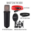 RØDE NT1 5a generación el micrófono con Condensador y Gran diafragma, Salidas XLR y USB, Soporte antivibraciones y Filtro antipop para grabación Vocal, producción Musical y de podcasts (Negro) - 9