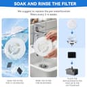 Confezione da 10 filtri di ricambio per fontanella per gatti + 10 filtri in spugna, compatibili con la fontanella per gatti wireless Petkit Eversweet Solo SE/Solo 2/3 Pro/3/2s - 5