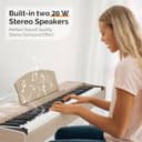 Glarry Digital Piano 88 Weighted Keys, Electronic Keyboard for Beginner, Keyboard Piano with Headphones, Stand, MIDI Connection, 3-Pedal Unit, 128 Rhythms (Natural) - 7