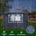 3x3m Pop Up Gazebo with 4 Removable Sidewalls, Portable Outdoor Party Tent with Carry Bag, All Weather Canopy for Camping, Markets, Garden Events (Grey) - 3