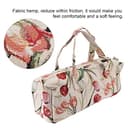 Wakects Borsa Fatta a Mano in Tessuto di Canapa con Motivo Fiori, Organizzatore per Aghi da Maglia con Fori Traspiranti per Viaggio e Ufficio - 3