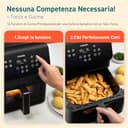 COSORI Friggitrice ad Aria Clear Blaze 6,2 Litri con Finestra, 1700W, con 11 Funzioni, One-Touch Display, Tempo e Temperatura Regolabili 75-205°C, 30 Ricette Cartacee & 50 Online, Nero Chiaro - 2