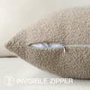 JOTOM 2er Set Boucle Kissenbezüge, Dekorative Weich Einfarbig Wurf Kissenbezug Moderne Kissenhüllen Sofakissen Dekokissen Zierkissenbezug für Wohnzimmer Schlafzimmer Deko (40x40cm, Kamel) - 3