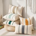 Aisybaklyn Boho Funda Cojin Gris 30x50 cm Moderno Raya Cojín Sofa Algodón Lino Raya Textura Tejida Fundas Cojines 2 Piezas para Bohemia Campo Decoracion Sala de Estar Sofás Dormitorio - 6