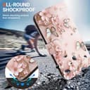 BLOTECH Wallet Case for Realme GT Neo6 PU Leather 3D Effect Pink Butterfly Flowers Cover Folio Painting Magnetic Flip Travel Protective Elegant Flip Painting for Realme GT Neo6 - 6