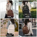 Nexum Backpack Women Nylon Waterproof Casual Daypacks Multipurpose Convertible Backpack School Bag for Girls Lightweight Girls Rucksack Classic Casual Backpack for Travel College Work (Beige) - 5