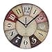 Timelike Reloj de pared vintage silencioso - Reloj de pared de madera colorida para cocina, dormitorio en estilo toscano, relojes de pared de diseño moderno para decorar tu casa - 1