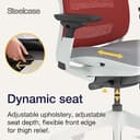 Steelcase Series 2 Ergonomic Office Chair With LiveBack Lumbar Support And 4D Armests Scarlet/Grey; Made in Europe - 7